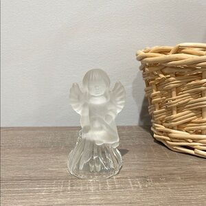 Vintage Frosted Glass Angel Bell